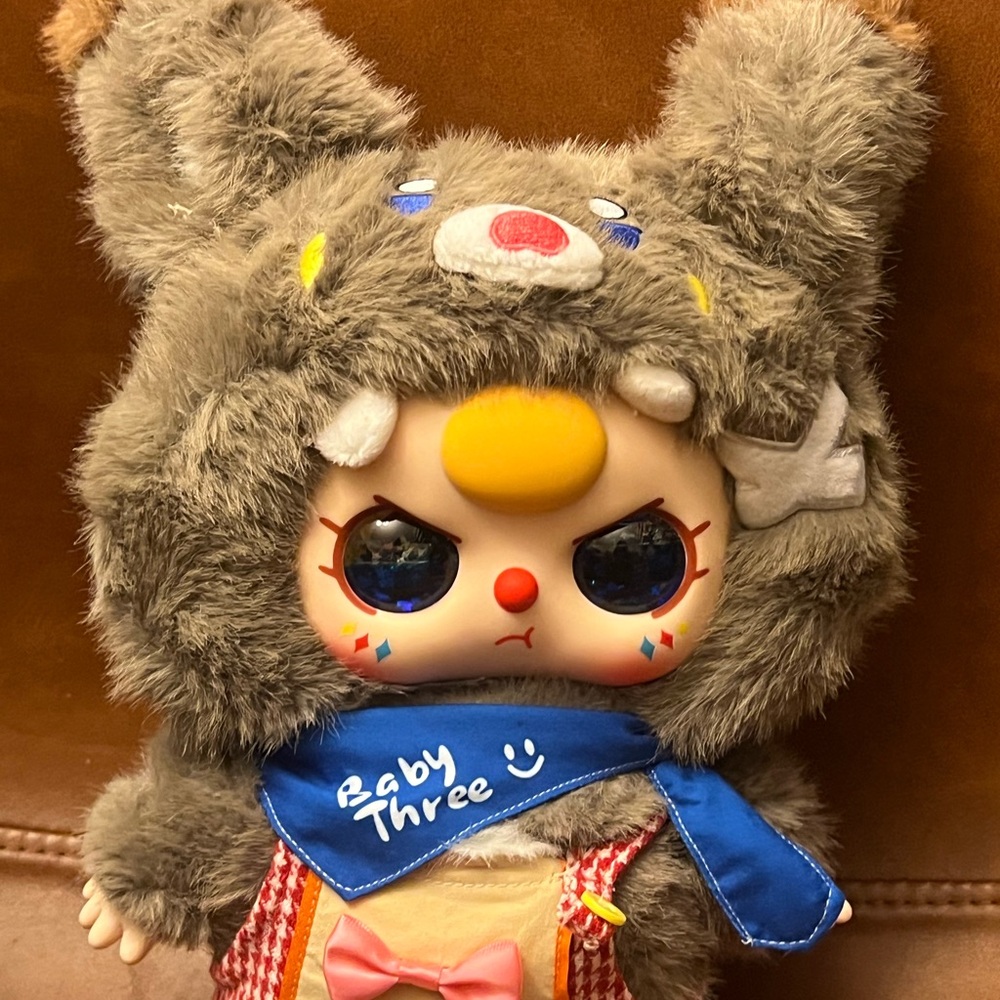 Baby Three 400% Big Plush Animal Series Lucky Bag V2 – Gray Wolf